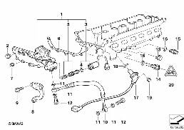 CYLINDER HEAD VANOS diagram for BMW 3 Series E36 323i