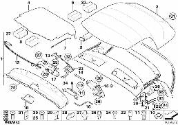 FOLDING TOP diagram for BMW Z4 E85 3.0si