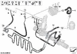 HYDRO STEERING-OIL PIPES