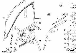 DOOR WINDOW LIFTING MECHANISM FRONT