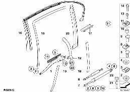 DOOR WINDOW LIFTING MECHANISM REAR