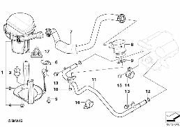 EMISSION CONTROL-AIR PUMP diagram for BMW 5 Series E39 M5