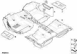 Wykładzina podłogowa diagram for BMW X3 E83 LCI 2.0d