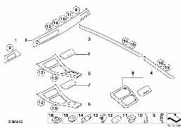 RETROFIT KIT, INTERIOR STRIPS,TITAN LINE diagram for BMW 3 Series E92 330xd