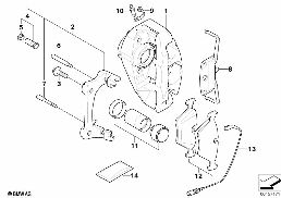 FRONT BRAKE PAD WEAR SENSOR diagram for BMW 5 Series E60 LCI 530i