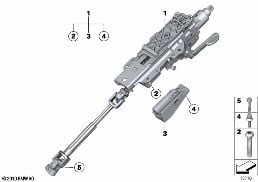 Μηχανισμ.ρύθμισ.κολόνας τιμονιού μηχαν. diagram for BMW MINI R56 One