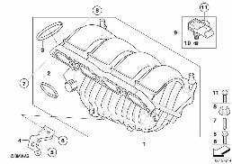 Sauganlage diagram for BMW MINI R56 One