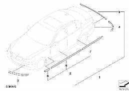 MOULDING ROCKER PANELS diagram for BMW 3 Series E90 318i