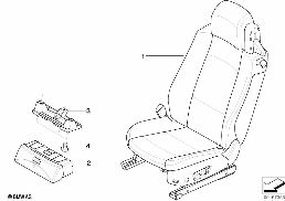 SEAT, FRONT, COMPLETE SEAT diagram for BMW 3 Series E93 328i