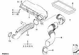 進氣消音器/濾芯 diagram for BMW MINI Clubman R55 Cooper S