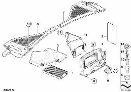 MICROFILTER/HOUSING PARTS diagram for BMW X5 E70 LCI 30dX
