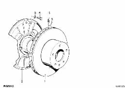FRONT BRAKE / BRAKE DISC diagram for BMW 6 Series E24 635CSi