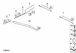 İlave donanım, İç kaplamalar-Alüminyum diagram for BMW X5 E70 LCI 40dX