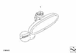RETROFIT UNIVERSAL REMOTE CONTROL diagram for BMW MINI R56 LCI Cooper S