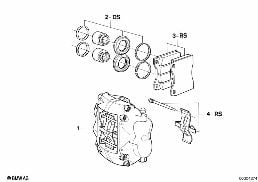 FRONT BRAKE diagram for BMW 7 Series E23 733i