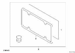 Nummernschildrahmen diagram for BMW MINI Clubman R55 Cooper