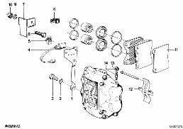 FRONT BRAKE PAD WEAR SENSOR diagram for BMW 7 Series E23 733i