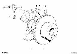 FRONT BRAKE / BRAKE DISC diagram for BMW 7 Series E23 733i