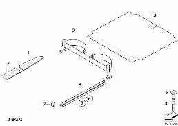 İlave donanım, Kilitleme ray sistemi diagram for BMW X5 E70 LCI 40dX