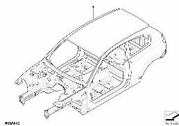 BODY SKELETON diagram for BMW 1 Series E81 116d