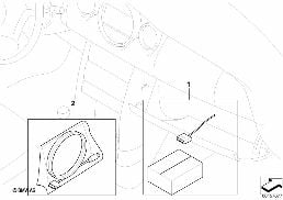 iPod dodatečná propojovací sada diagram for BMW MINI R50 Cooper