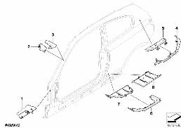CAVITY SHIELDING, SIDE FRAME diagram for BMW 1 Series E81 116d