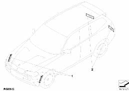 REFLECTOR diagram for BMW X6 E71 M
