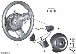 Σπορ τιμόνι αερόσακος πολλαπλ.λειτουργ. diagram for BMW MINI R56 One