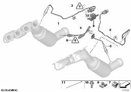 Lambdasonde/Anbauteile diagram for BMW X5 E70 4.8i