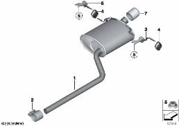 EXHAUST SYSTEM, REAR