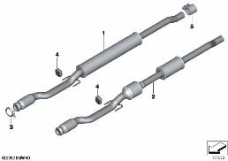 Katalysator/Vorschalldämpfer diagram for BMW MINI Clubman R55 Coop.S JCW