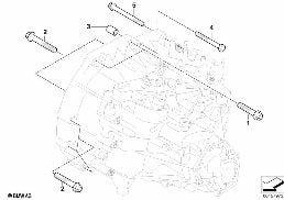 Getriebe Befestigung diagram for BMW MINI Clubman R55 Coop.S JCW