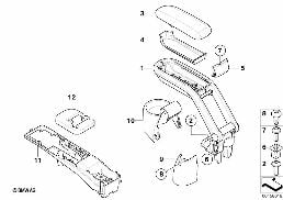 RETROFIT, ARMREST FRONT diagram for BMW MINI R56 LCI Cooper S