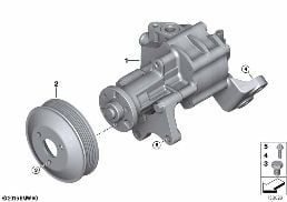 POWER STEERING PUMP diagram for BMW X6 E71 35iX