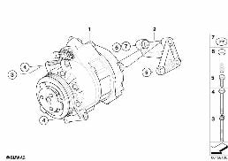 AIR-CONDITIONER COMPRESSOR/MOUNTING PART diagram for BMW X5 E70 3.0si