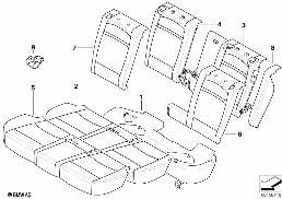 Koltuk, arka,minder ve döşeme,ana koltuk diagram for BMW X5 E70 LCI 35dX