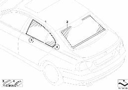 SUNSHADE diagram for BMW 3 Series E90 318i