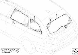 SUNSHADE diagram for BMW 3 Series E91 LCI 316i