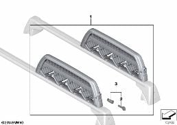 porte-skis, porte-snowboards diagram for BMW 5 Series E39 525td