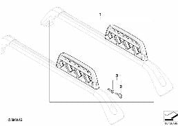 SKI/SNOWBOARD HOLDER diagram for BMW MINI Countryman F60 Cooper