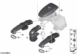Guida dell'aria diagram for BMW X5 E70 4.8i