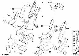 Koltuk, arka, koltuk blendajları, sağ diagram for BMW X5 E70 LCI 35dX