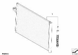 CONDENSER AIR CONDITIONING diagram for BMW X5 E70 LCI 30dX