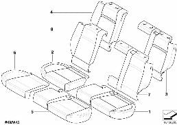Koltuk, arka,minder ve döşeme,ana koltuk diagram for BMW X5 E70 LCI 35dX