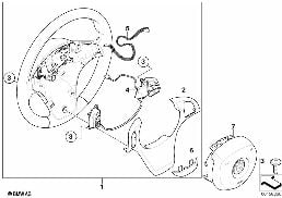 SPORT ST.WHL.AIRBAG-SMART /MULTIFUNCTION diagram for BMW X3 E83 LCI 2.0i