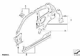 SINGLE COMPONENTS FOR BODY-SIDE FRAME diagram for BMW 1 Series E81 116d