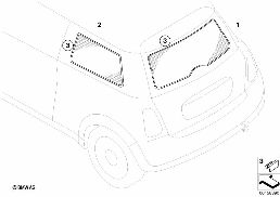 Osłona przeciwsłoneczna składana diagram for BMW MINI R50 Cooper