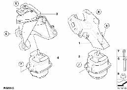 ENGINE SUSPENSION diagram for BMW X5 E70 3.0si
