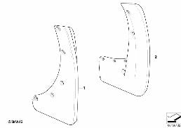 Çamurluk etekleri diagram for BMW X5 E70 LCI 40dX