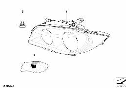 HEADLIGHT diagram for BMW 1 Series E87 LCI 123d